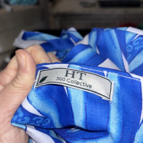 New $189 HT 360 Collective Small White Blue Banana Print Maxi Tropical Skirt - Picture 10 of 12